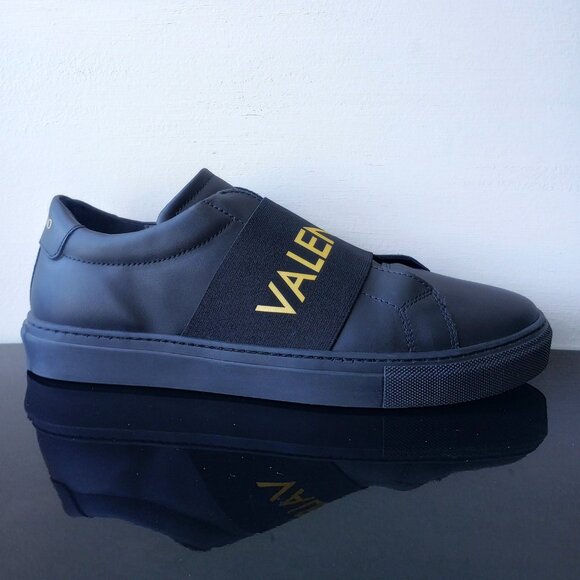 black and gold valentino shoes